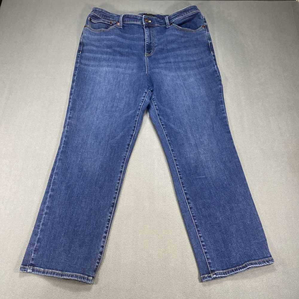 Talbots Women's Jeans Size 16 Modern Ankle Jean Medium Wash Blue Straight Leg